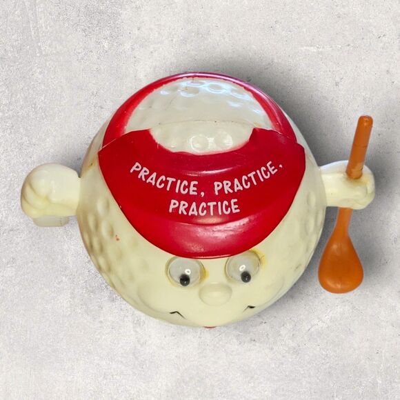 Russ Berrie Wind-Up Golf Ball Toy “Practice, Practice, Practice” Visor & Club - Picture 5 of 8